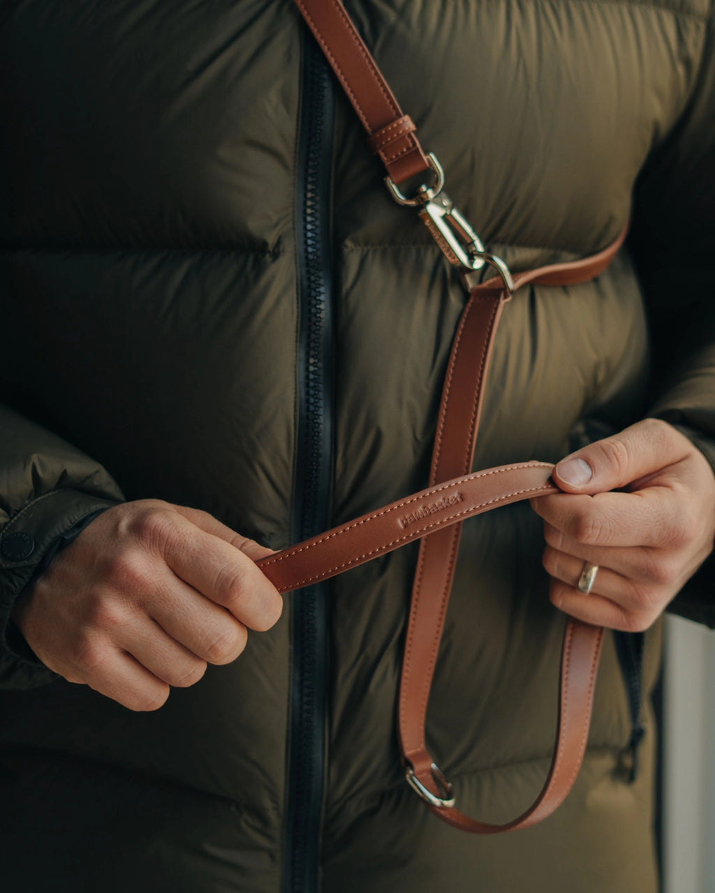 Chestnut Brown Walk Set — Microfibre Leather image 11