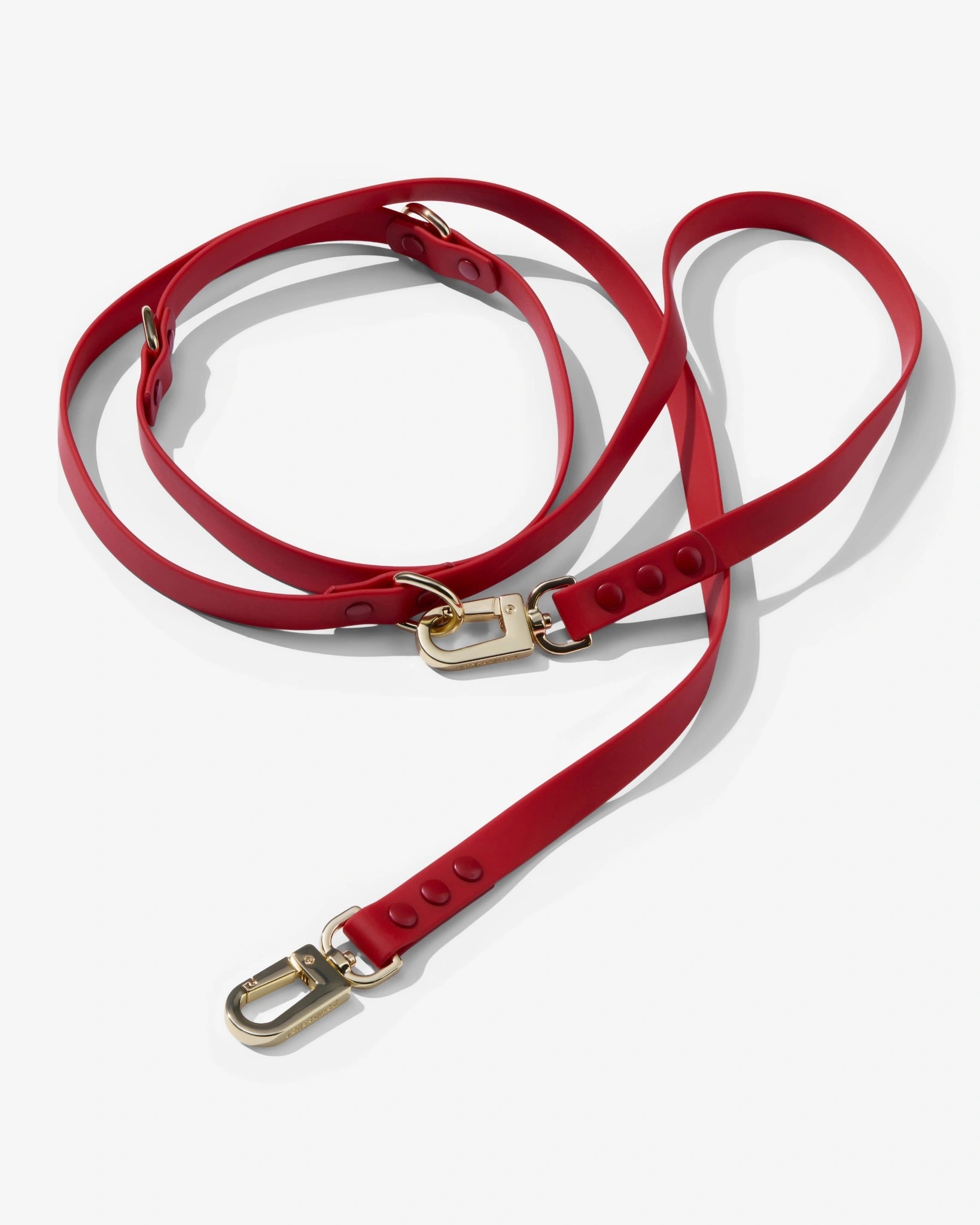 3-Way Hands-Free Leash + Collar Set — Crimson Red image 2