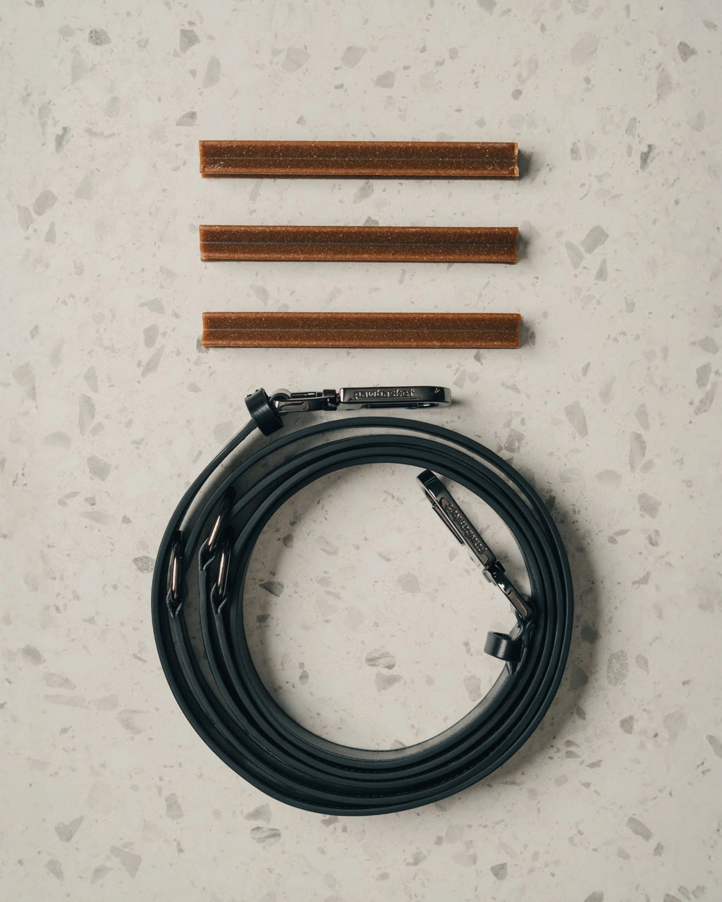 Microfibre Leather 3-in-1 Hands-Free Leash - Obsidian Black