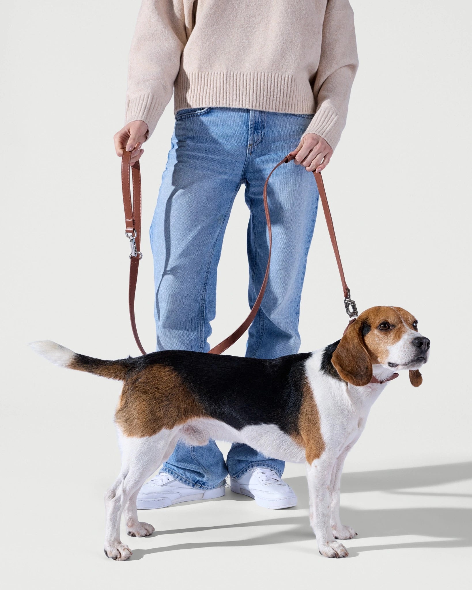 Chestnut Brown Walk Set — Microfibre Leather