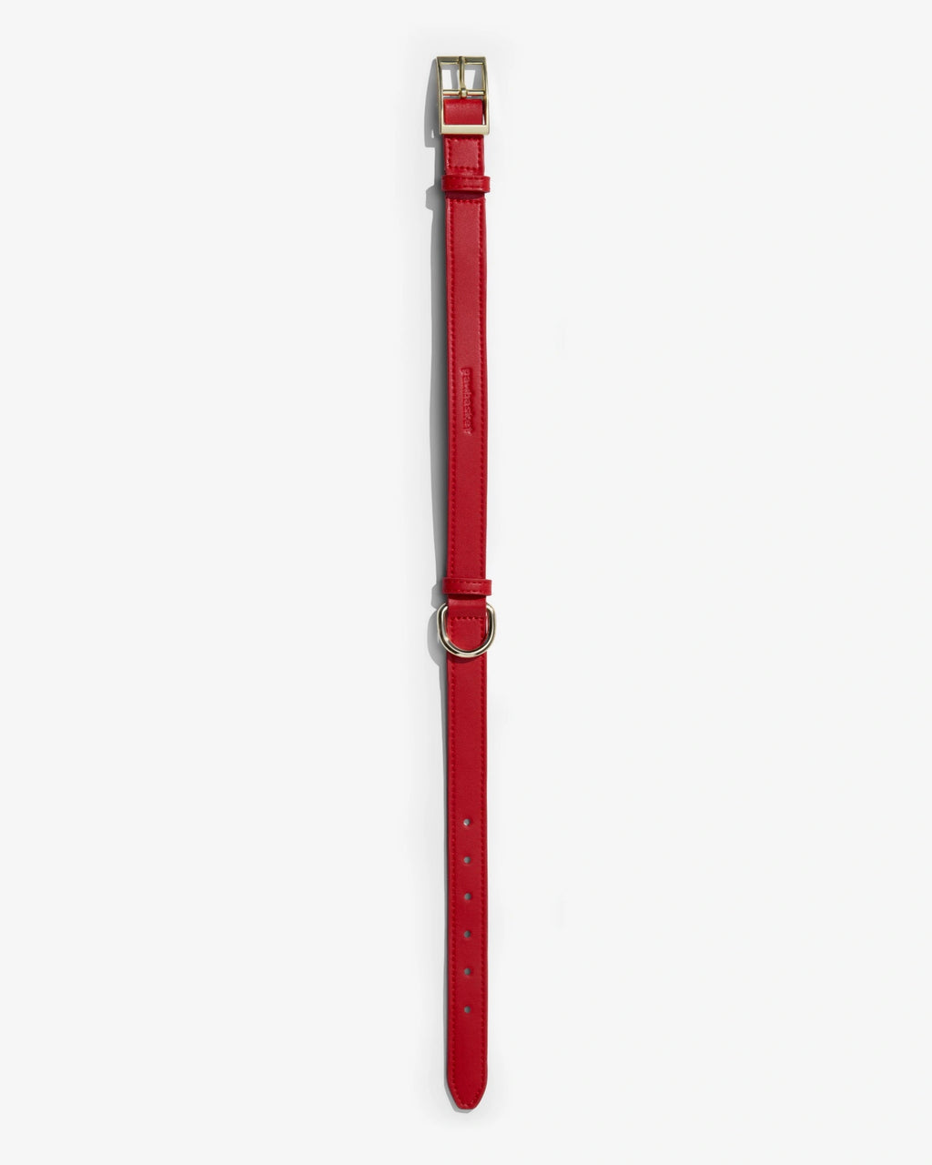 Microfibre Leather Collar - Crimson Red