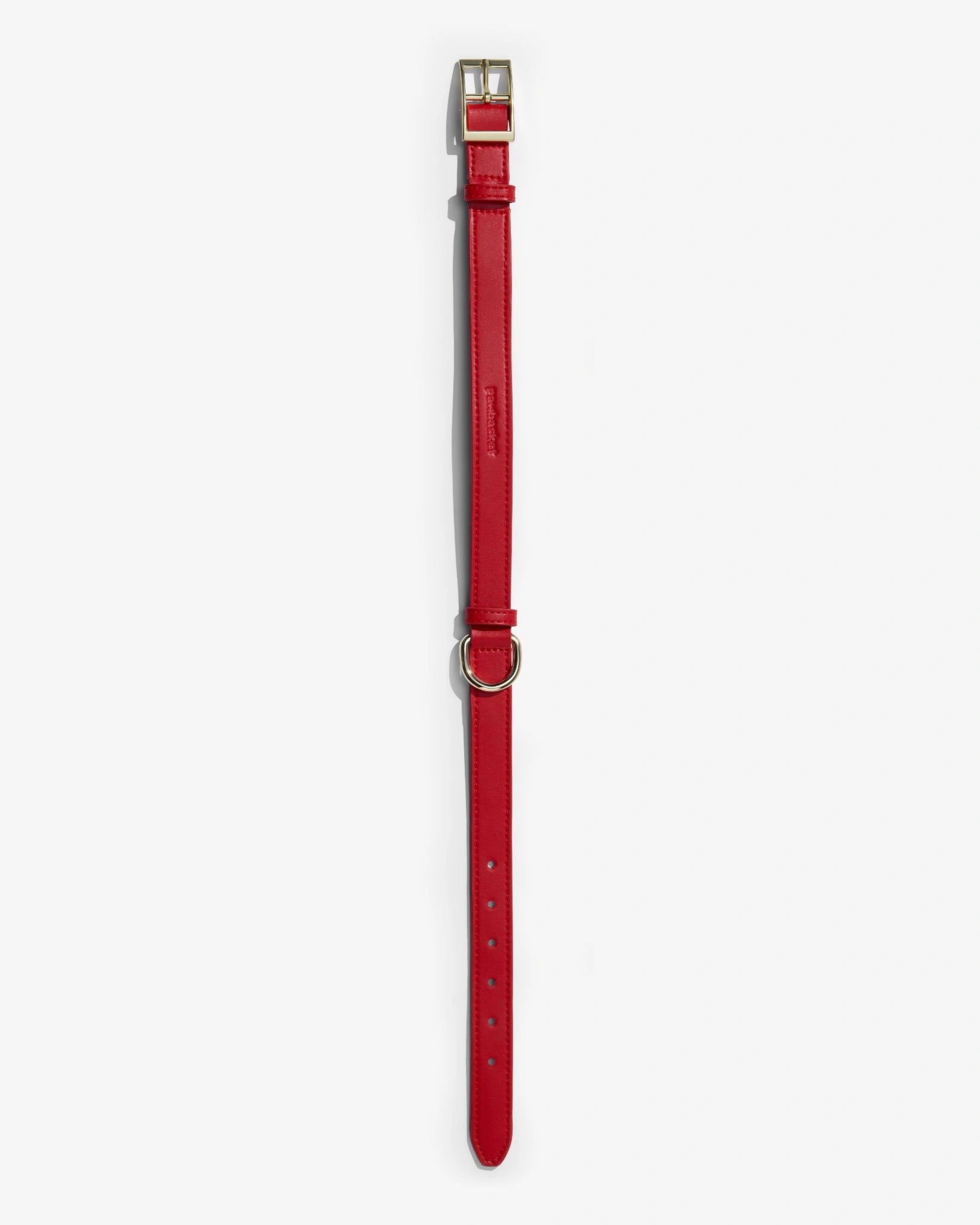 Microfibre Leather Collar - Crimson Red