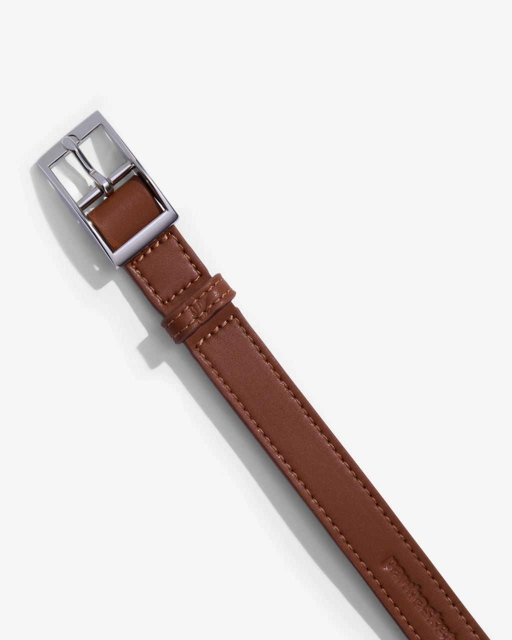 Microfibre Leather Collar - Chestnut Brown