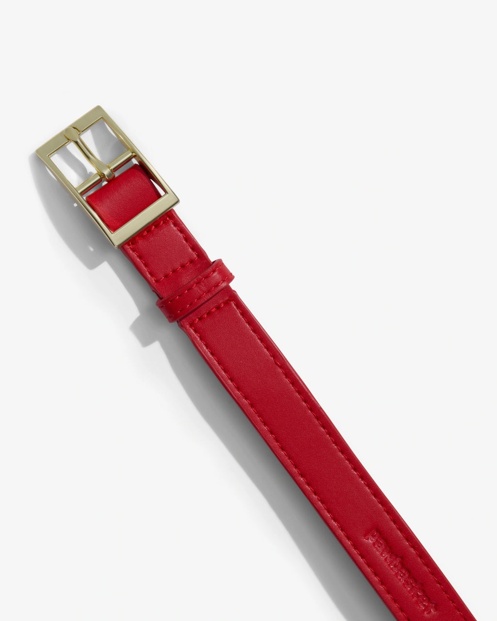 Microfibre Leather Collar - Crimson Red