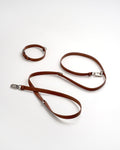 Chestnut Brown Walk Set — Microfibre Leather