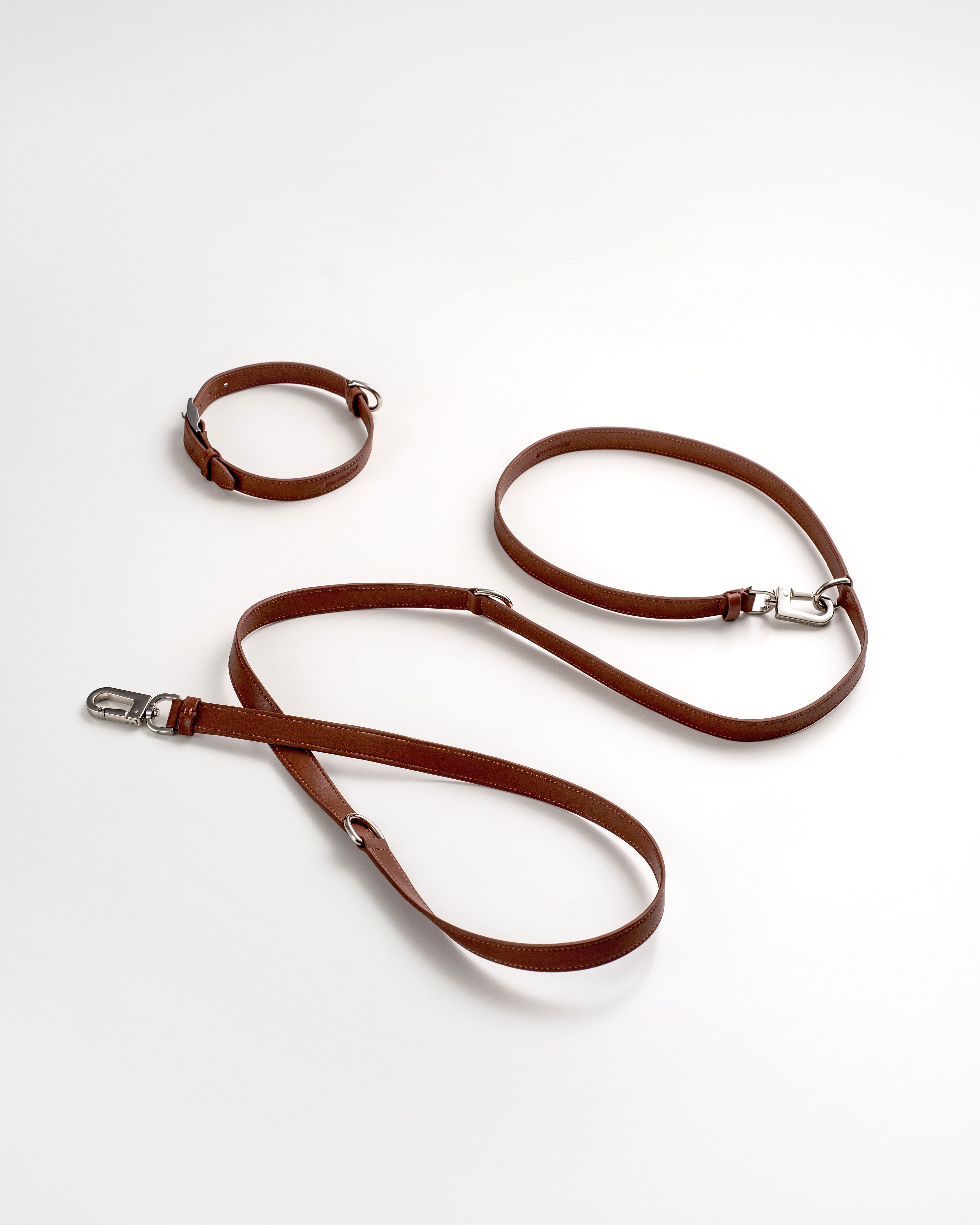 Chestnut Brown Walk Set — Microfibre Leather